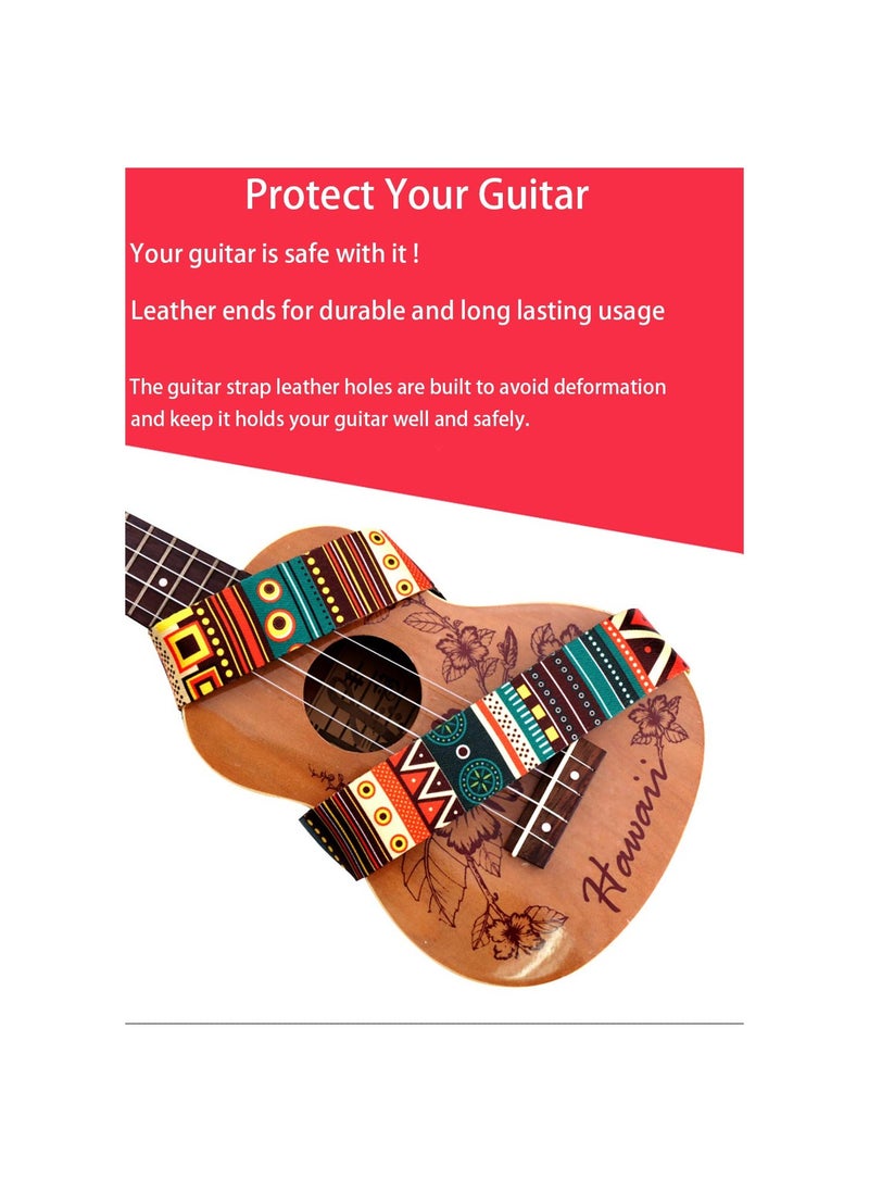 Guitar Strap, Acoustic Guitar Strap Includes 3 Pick  - Image 4