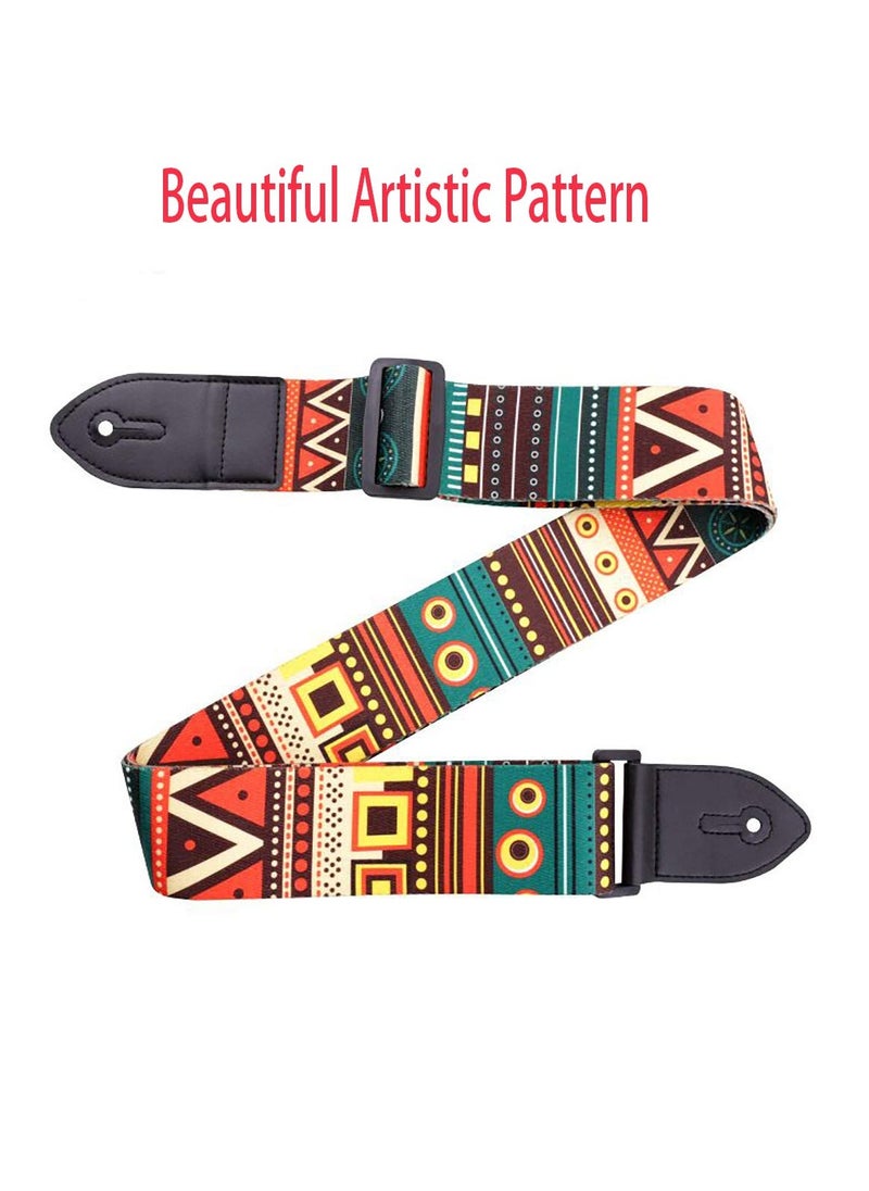 Guitar Strap, Acoustic Guitar Strap Includes 3 Pick  - Image 3