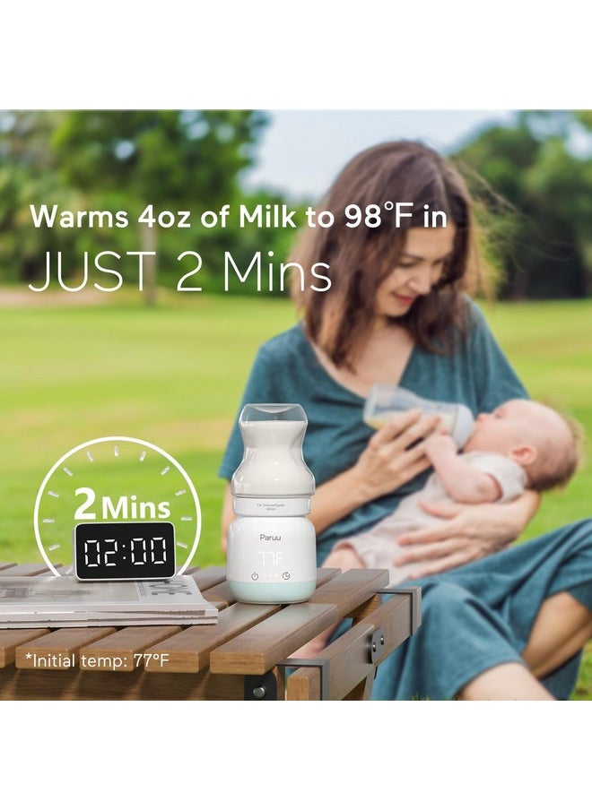 Paruu - Paruu Travel-Friendly Portable Bottle Warmer, Fast Heating, Double Leak-Proof Design for Babies, Ideal for Breastfeeding and Formula, 4 Adapters for Dr. Brown, Tommee Tippee, and Comotomo - Image 1