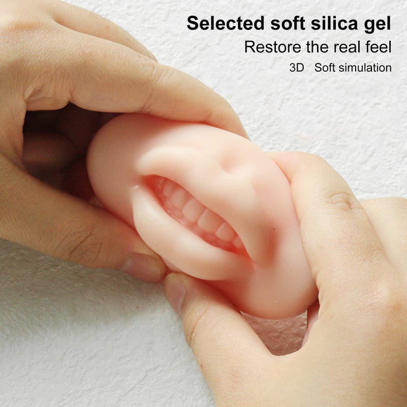 ZJchao شفاه تدريب، 3 قطع نموذج شفاه سيليكون بفم مفتوح وحدة تدريب مكياج شفاه جلد مزيف ثلاثي الأبعاد مكياج تجميلي تدريب للماكياج الدائم - Image 2