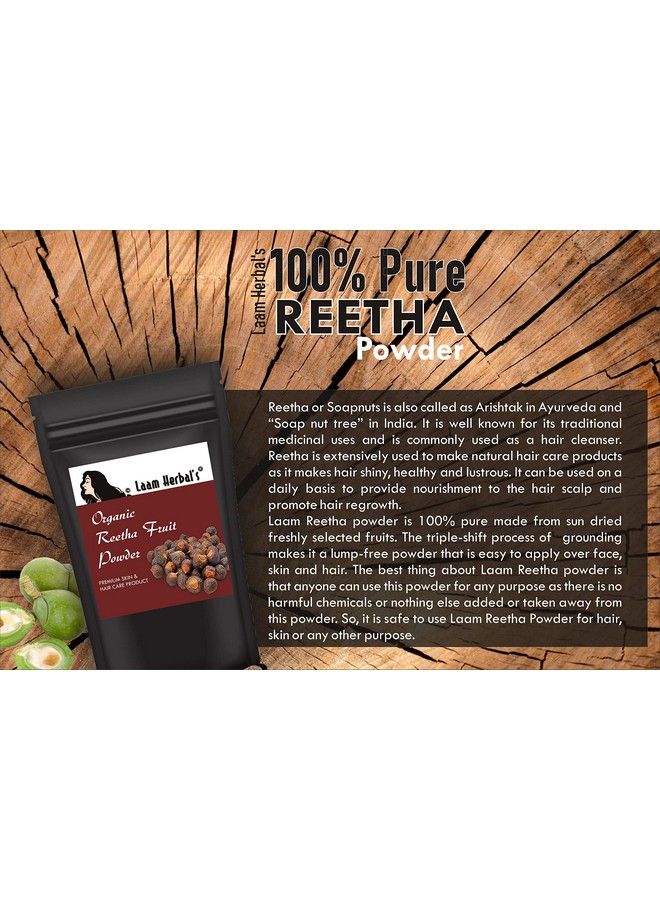 Laam Herbals Reetha Powder ; Insecticidal Property Deep Cleansing Remove Lice Antidandruff Helps Growth ; Natural Shampoo 1000 G - Image 5