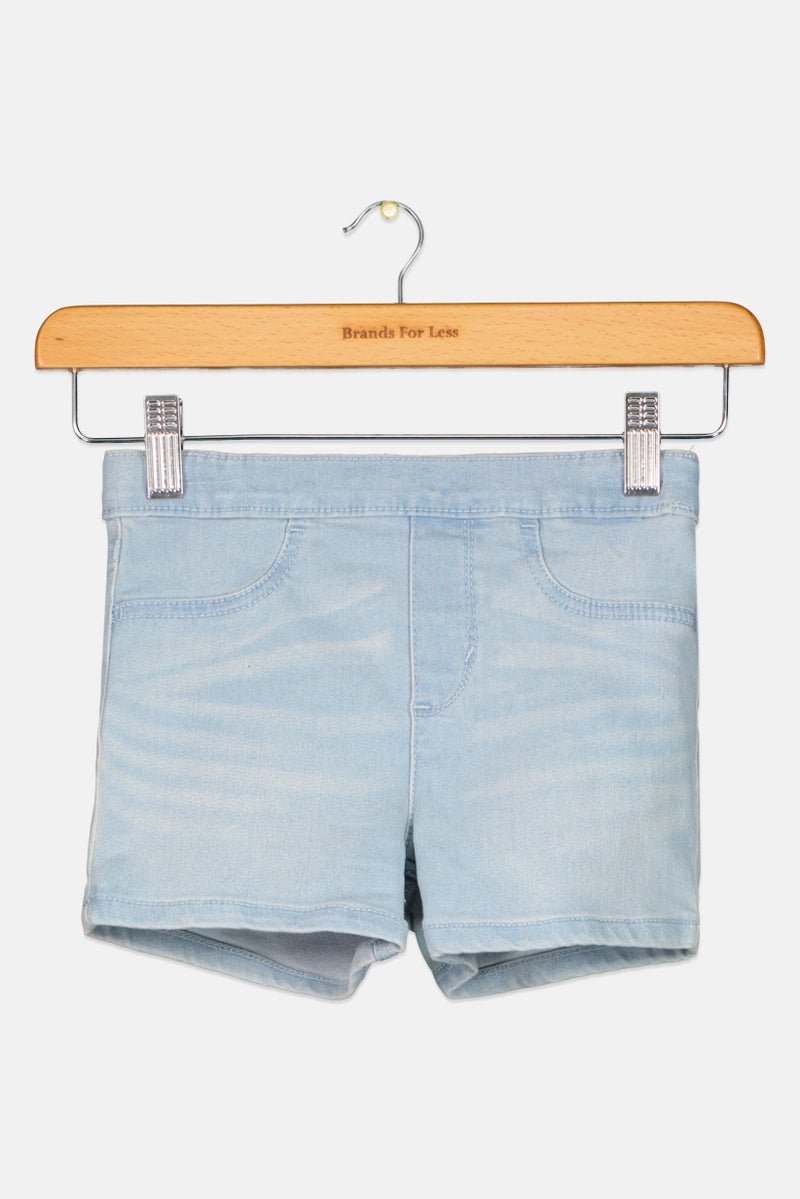 Levi's Kids Girl Plain Basic Shorts, Blue  - Image 1