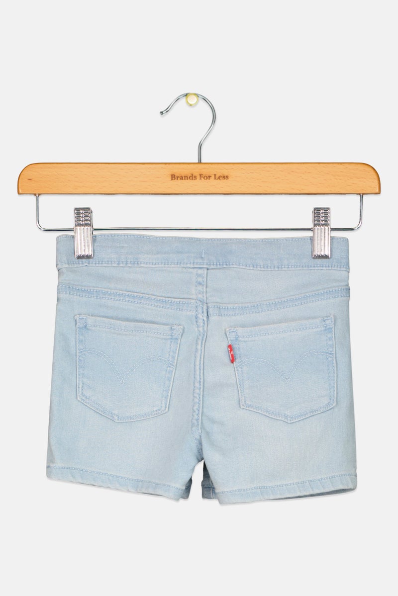 Levi's Kids Girl Plain Basic Shorts, Blue  - Image 2