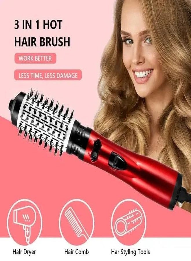 medhz - 3-in-1 Hot Air Brush, Rotating Hair Dryer with 2 Interchangeable Brushes, Curler Straightener Dryer, 3 Temperature Settings (GREY) - Image 5
