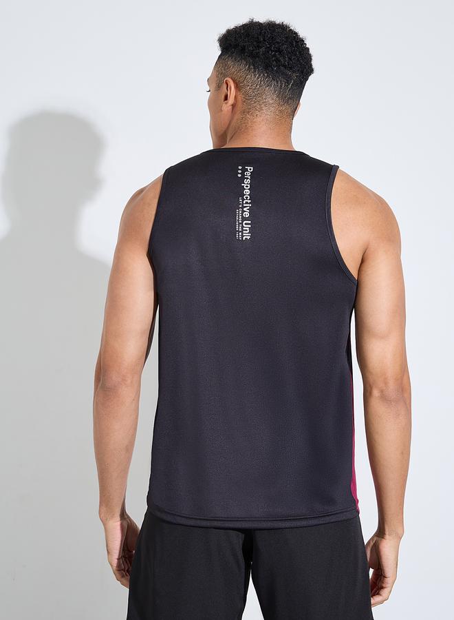 Styli Color Block Printed Regular Fit Tank Top - Image 4