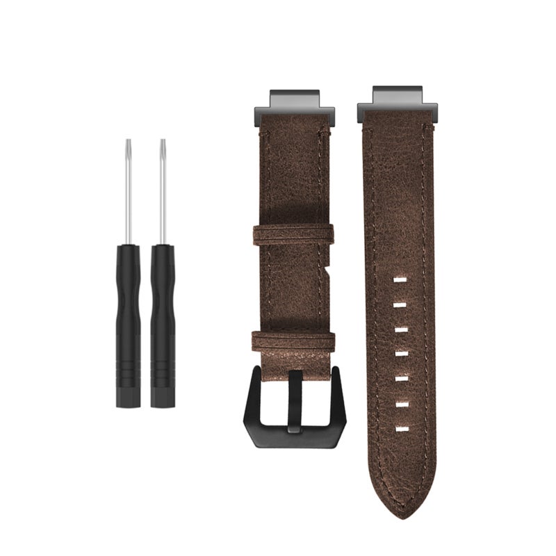 Stainless steel buckle vintage textured strap - Image 1