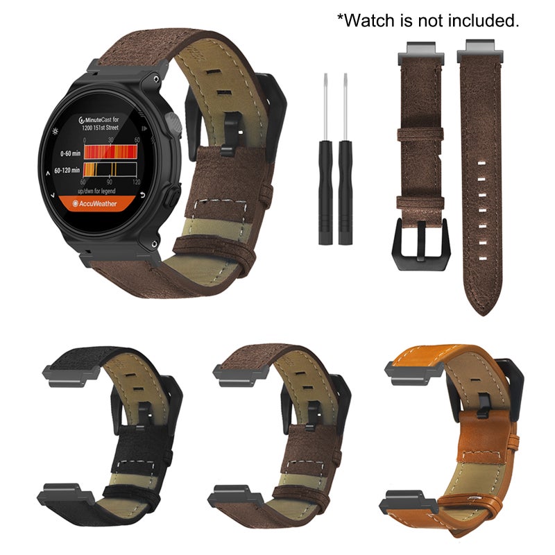 Stainless steel buckle vintage textured strap - Image 5