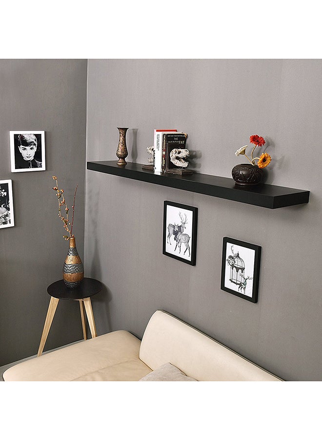 Feelings FLOATING WALL SHELVES 80cm BLACK SIZE: 80x19.5x3.8cm - Image 1