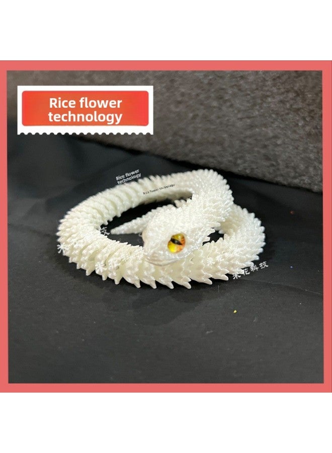 3D Printing Viper Full Body Joints For Children's Birthday Gifts Optional Color Special Stall Explosions-Color:White  - Image 1