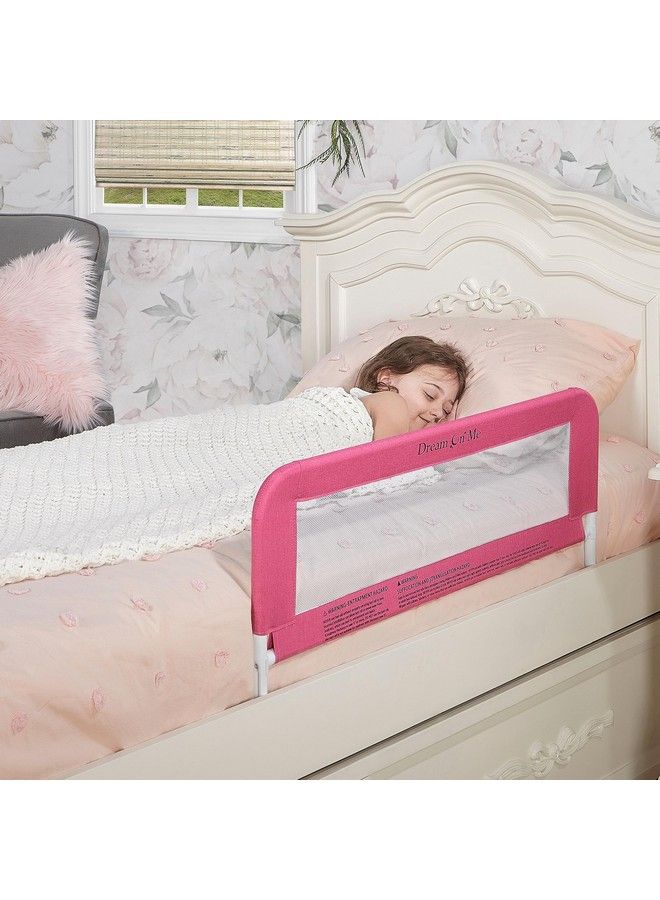 Dream On Me Lightweight Mesh Security Adjustable Bed Rail For Toddler With Breathable Mesh Fabric In Pink - Image 3