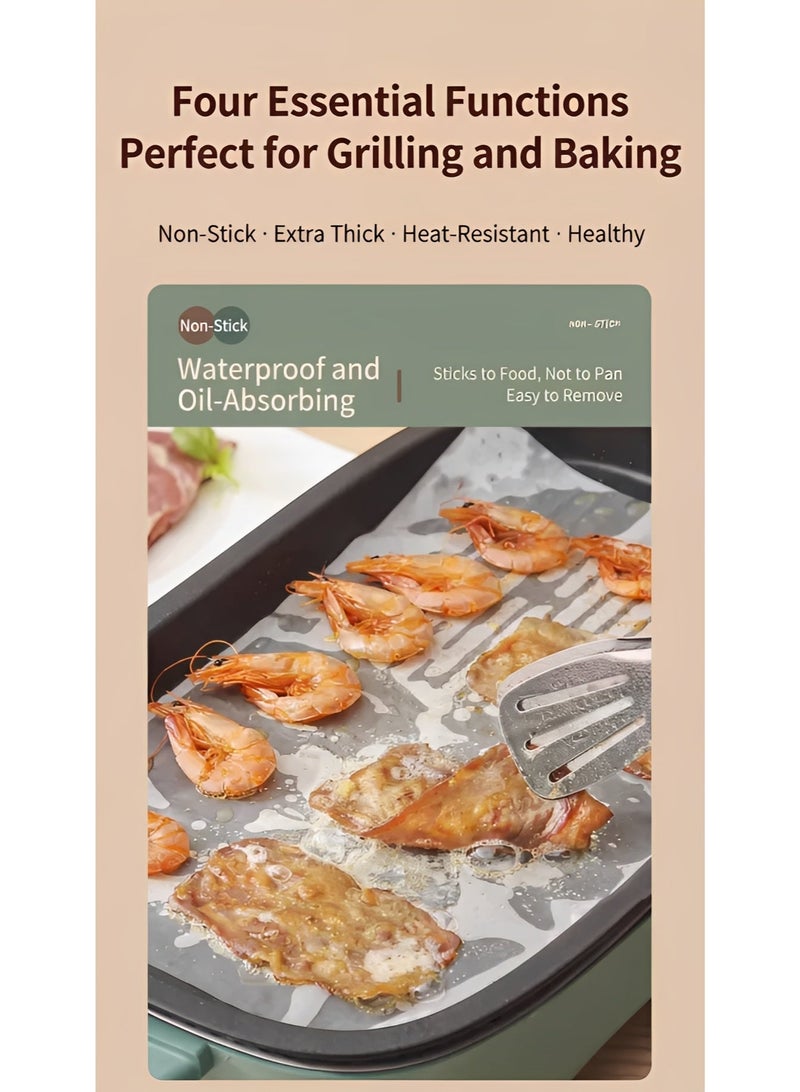 BELANO Baking Paper Sheets Non Stick, Parchment Paper Precut Heat Resistant, Food Grade Oven Liner for Cooking and Grilling White 100 Pieces - Image 2