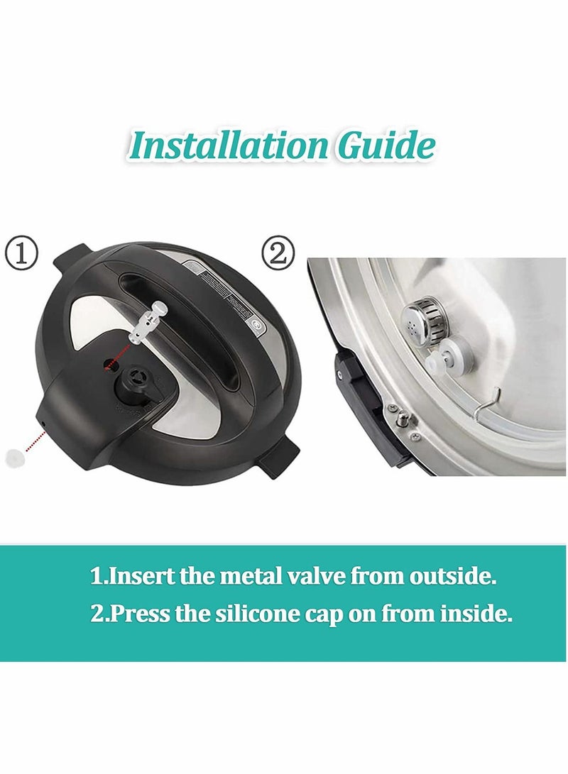 Generic Steam Release Handle Original Float Valve Replacement Parts Universal Pressure for Instant Pot with 3 Silicone Caps Gaskets Ultra 3, 6, 8 QT Electric Cooker - Image 4