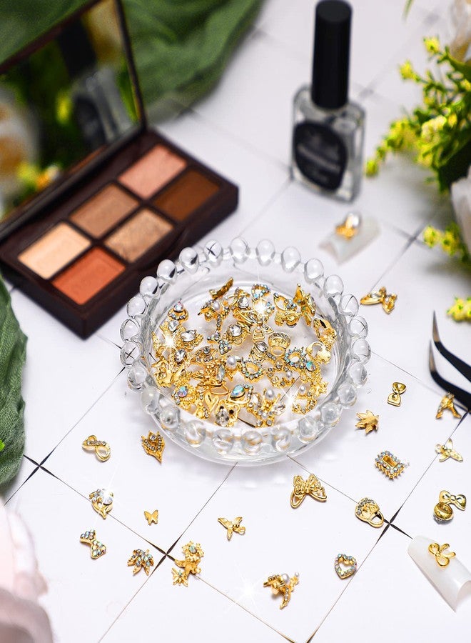 Lounsweer Gold Nail Charms and Gems Metal Crown Heart Butterfly Angel Luxury Crystal Diamonds Decor 3D Gold Rhinestones Shiny for Acrylic Nails Art Alloy Women Art Design DIY - Image 4