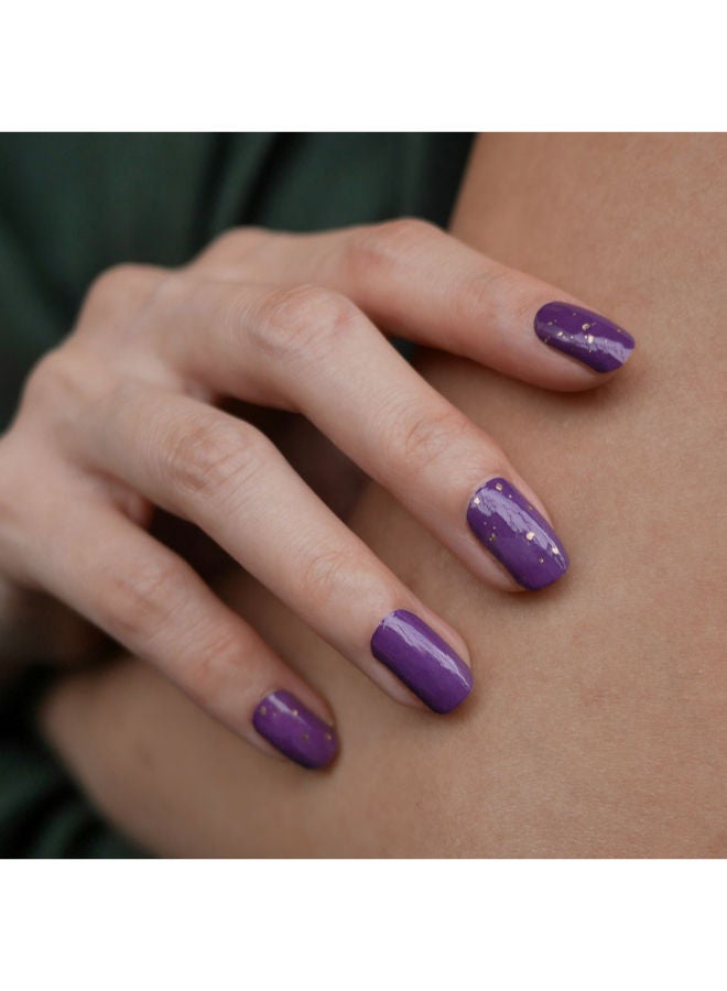 NODSPARK 16 قطعة ملصقات أظافر مصممة بتصميم زهور البانسي (X موكب بنفسجي) - Image 3