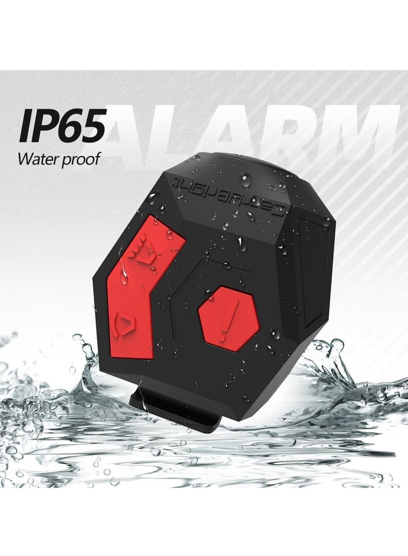 SYOSI بوق دراجة مع إنذار 120DB عالي الصوت جرس دراجة IP65 مقاوم للماء، جرس دراجة قابل لإعادة الشحن عبر USB بوق كهربائي للدراجة مع إنذار أمان للدراجة السكوتر - Image 4