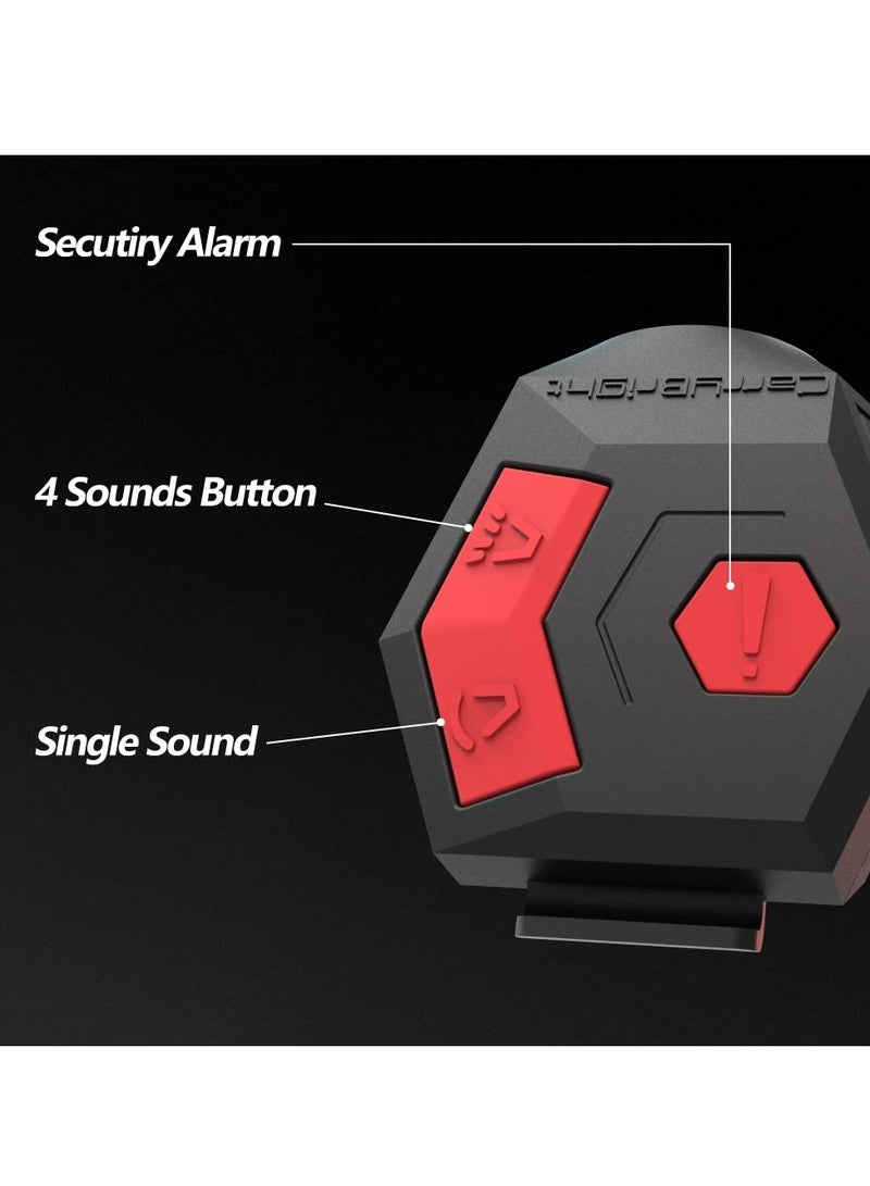 SYOSI بوق دراجة مع إنذار 120DB عالي الصوت جرس دراجة IP65 مقاوم للماء، جرس دراجة قابل لإعادة الشحن عبر USB بوق كهربائي للدراجة مع إنذار أمان للدراجة السكوتر - Image 3