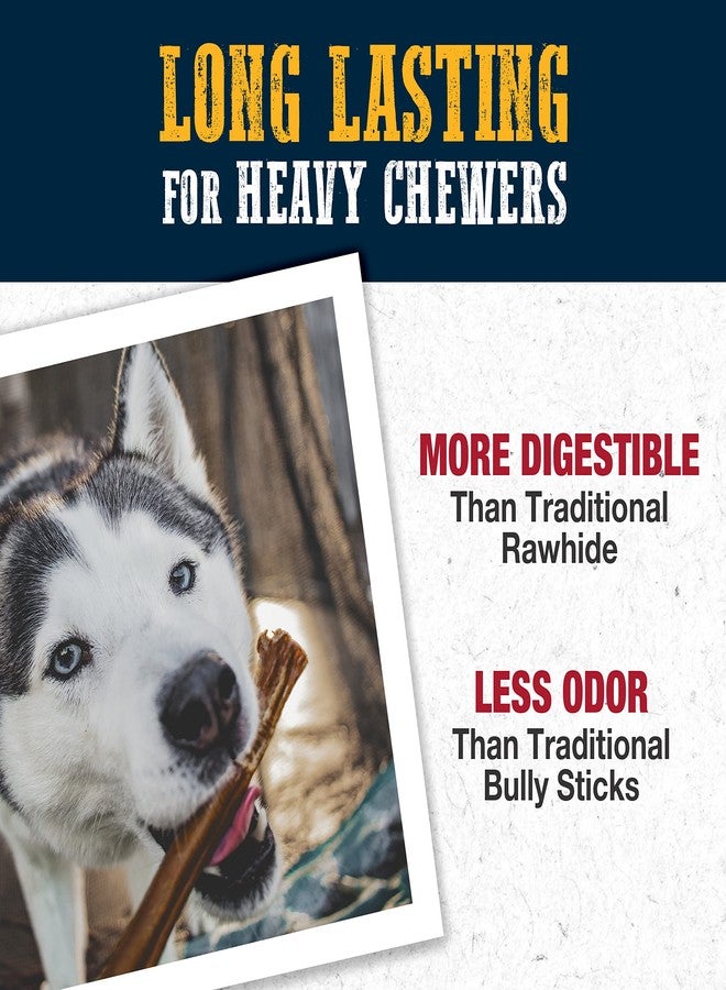 كاديت عصي كاديت بولي هايد للكلاب الكبيرة - قضيب بقري طبيعي بالكامل، غني بالبروتين، قليل الدسم، يدوم طويلاً، خالٍ من الحبوب والجلود الخام، مناسب للكلاب التي تمضغ بقوة، حجم كبير (8 قطع) - Image 4