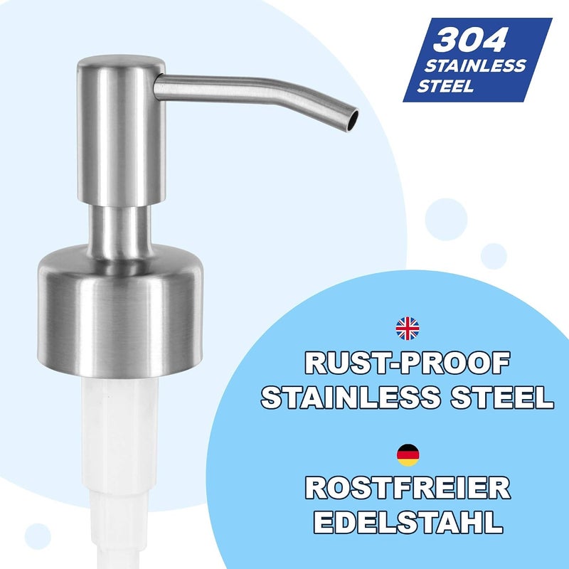 Altglas Stainless Steel Soap Dispenser Pump 'Budapest' for Upcycling Bottles, e.g. Hendrick's, Tarquin's, Gin etc. (Silver brushed) - Image 3