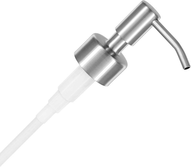 Altglas Stainless Steel Soap Dispenser Pump 'Budapest' for Upcycling Bottles, e.g. Hendrick's, Tarquin's, Gin etc. (Silver brushed) - Image 1