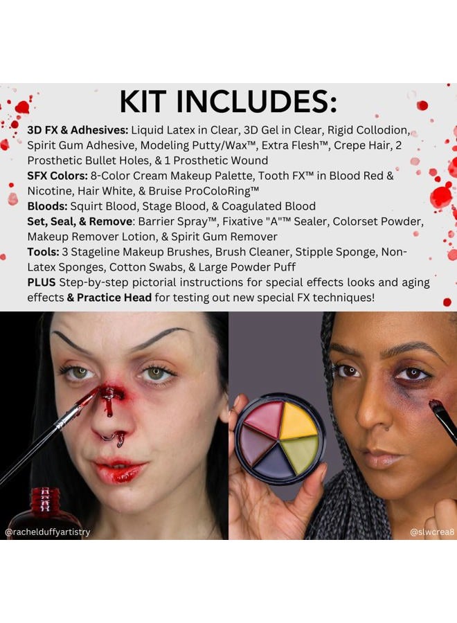 mehron Makeup Special FX All-Pro Makeup Kit with Practice Head | Complete Professional Stage Kit Includes Practice Head | Special Effects for Theatre, Halloween, & Cosplay - Image 5
