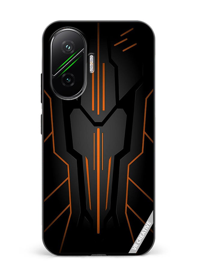 غطاء حماية لهاتف Xiaomi Poco F7 بتصميم سرك أسود متعدد الألوان