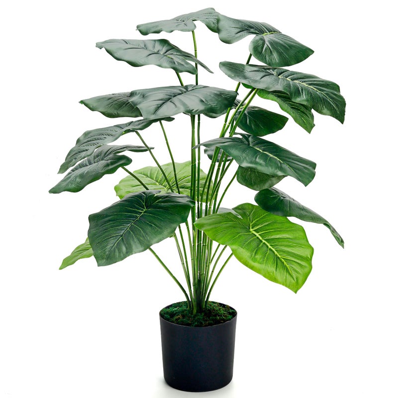 Der Rose 28'' Fake Plants Large Artificial Tropical Faux Plants Indoor Tall for Room Home Bathroom Farmhouse Outdoor Decor - Image 1