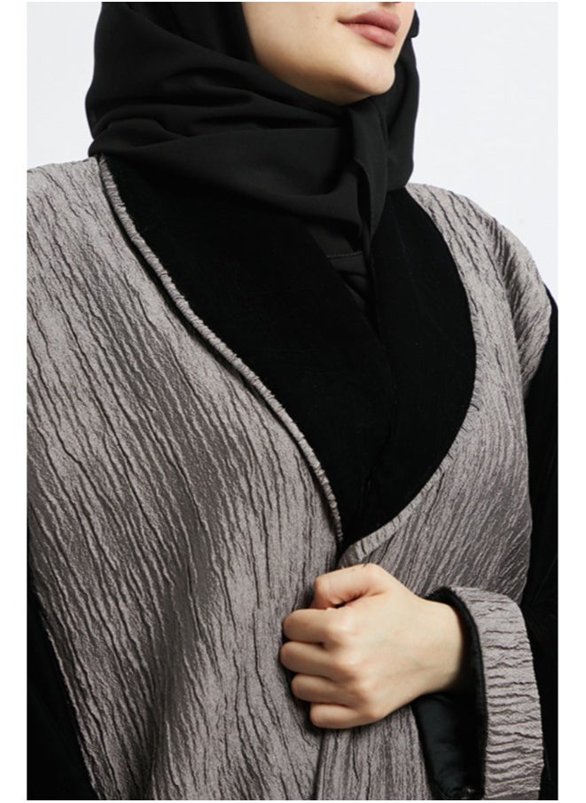 Evva Evva Luxury Saudi Abaya for Women – Elegant Open Front Modest Wear in Premium Fabric – Ideal for Ramadan, Eid, and Everyday Elegance  - Image 4