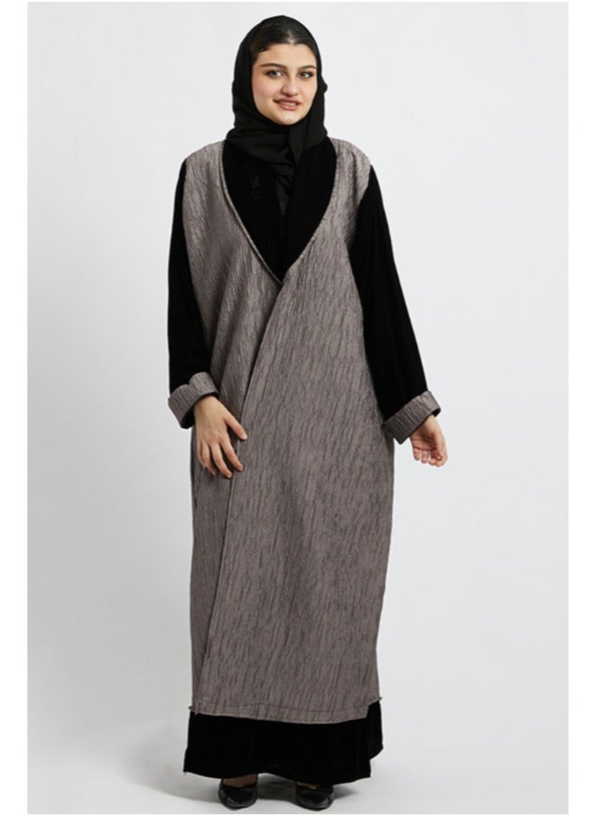 Evva Evva Luxury Saudi Abaya for Women – Elegant Open Front Modest Wear in Premium Fabric – Ideal for Ramadan, Eid, and Everyday Elegance  - Image 2