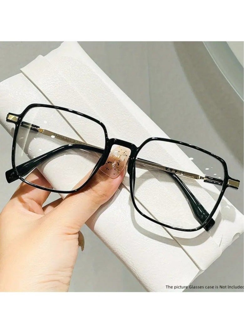 Ucanbe Stylish Flat Mirror Blue Light Blocking Sunglasses Large Square Frame Glasses  - Image 3