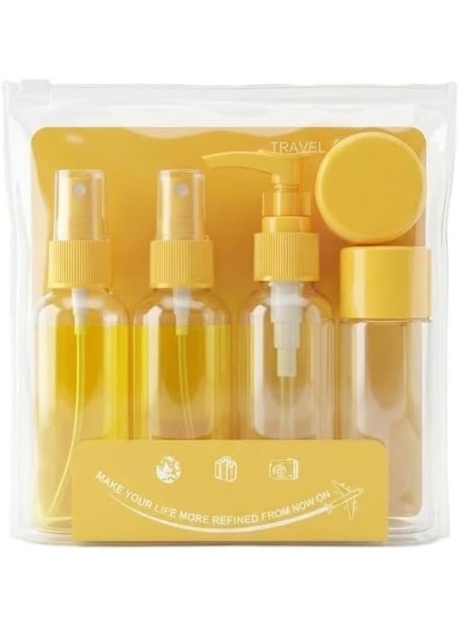 5-Piece Travel Shampoo, Conditioner Dispenser for soap cream, Perfume and lotion Dispensing Bottle Portable Hotel Shampoo Shower Gel Travel Squeeze Lotion Combo Kit, Containers (Multicolor) - Image 4