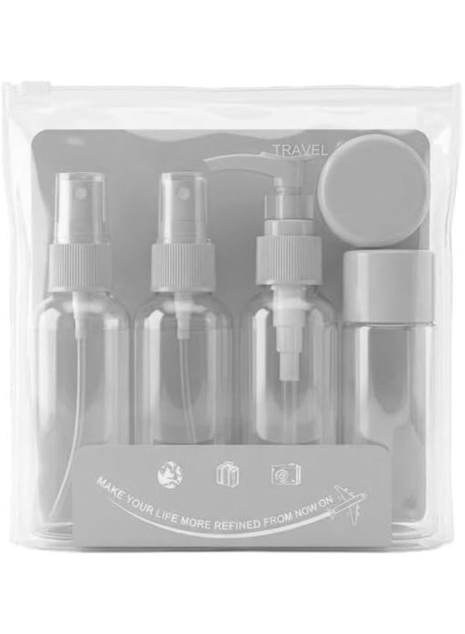 5-Piece Travel Shampoo, Conditioner Dispenser for soap cream, Perfume and lotion Dispensing Bottle Portable Hotel Shampoo Shower Gel Travel Squeeze Lotion Combo Kit, Containers (Multicolor) - Image 3
