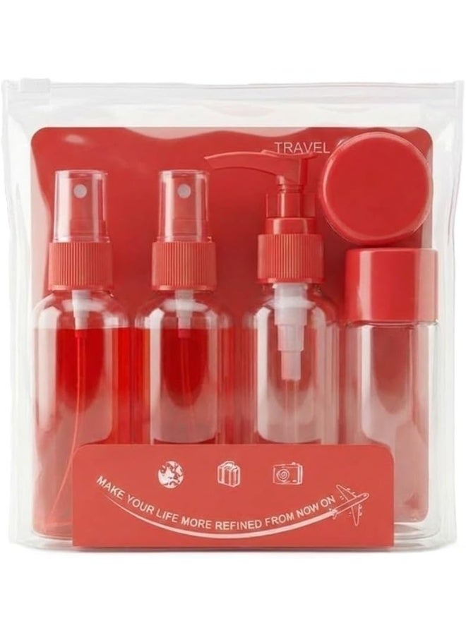 5-Piece Travel Shampoo, Conditioner Dispenser for soap cream, Perfume and lotion Dispensing Bottle Portable Hotel Shampoo Shower Gel Travel Squeeze Lotion Combo Kit, Containers (Multicolor) - Image 5