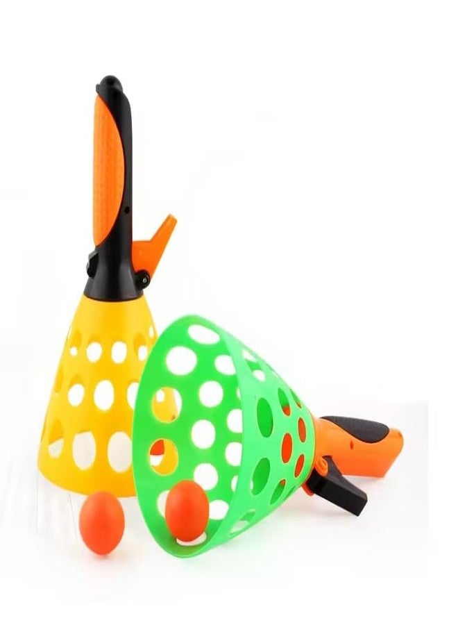 Harshiv Click & Catch Ball Game - Big Size 25×14 cm Pop & Catch Set with 2 Scoops & 2 Balls | Indoor Outdoor Fun Toy | Gift for Kids (Big Size) - Image 3