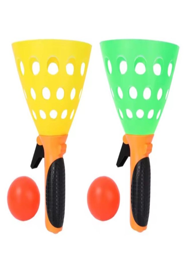 Harshiv Click & Catch Ball Game - Big Size 25×14 cm Pop & Catch Set with 2 Scoops & 2 Balls | Indoor Outdoor Fun Toy | Gift for Kids (Big Size) - Image 2