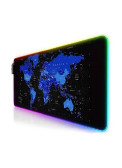 جنرال لوحة ماوس ألعاب RGB ذات خريطة العالم مقاس XL مطاطية مزودة بمنفذ USB سلكي للفأرة ولوحة المفاتيح  - Image 1