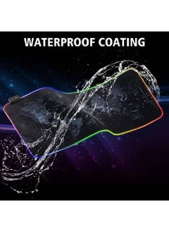 جنرال لوحة ماوس ألعاب RGB ذات خريطة العالم مقاس XL مطاطية مزودة بمنفذ USB سلكي للفأرة ولوحة المفاتيح  - Image 4