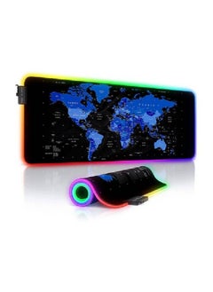 جنرال لوحة ماوس ألعاب RGB ذات خريطة العالم مقاس XL مطاطية مزودة بمنفذ USB سلكي للفأرة ولوحة المفاتيح  - Image 2