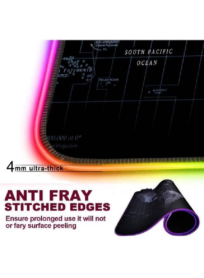 عام لوحة ماوس ألعاب RGB ذات خريطة العالم مقاس XL مطاطية مزودة بمنفذ USB سلكي للفأرة ولوحة المفاتيح - Image 5