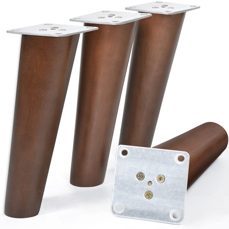 AORYVIC Angled Furniture Legs 8 inch Slanted Wood Legs for Ottoman Bench Coffee Table Pack of 4 - Image 1