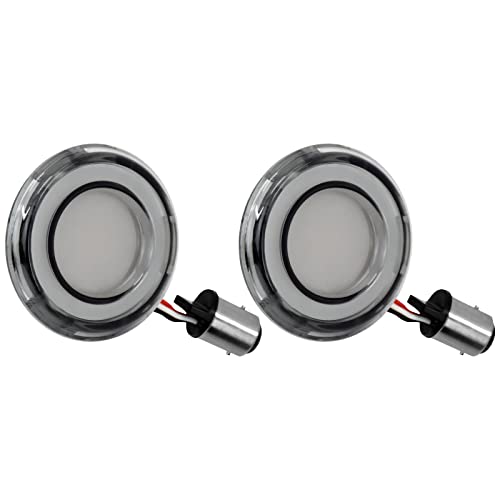 HDBUBALUS Motorcycle Front Turn Signals 1157 LED Bullet Running Light for Harley Touring Road King Road Glide Softail Electra Glide Sportster 1200 Low rider Smoke Lens - Image 1