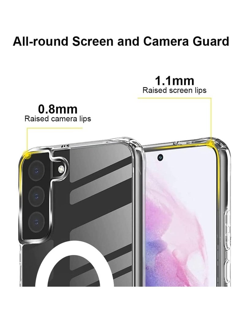 MIGOFAST Magnetic Case for Samsung Galaxy S22, Slim Bumper Clear Back Case Compatible with Magsafe Card Wallet & Wireless Charger Shockproof Magsafe Magnet Liquid Silicone Back Cover for Samsung Galaxy S22 5G  - Image 3