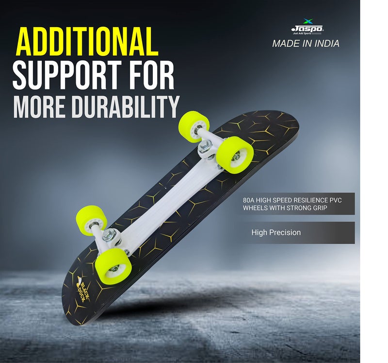 jaspo Fiber Composite Black Duck (26Inches X 6.5Inches) Complete Fibre Material Skateboard Suitable for All Age Group (Angry) - Image 5