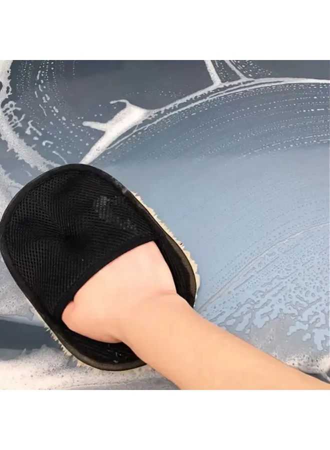 قفاز تنظيف السيارات من الألياف الدقيقة الأسود، خالٍ من الخدوش، متين، وتصميم مريح - Image 4