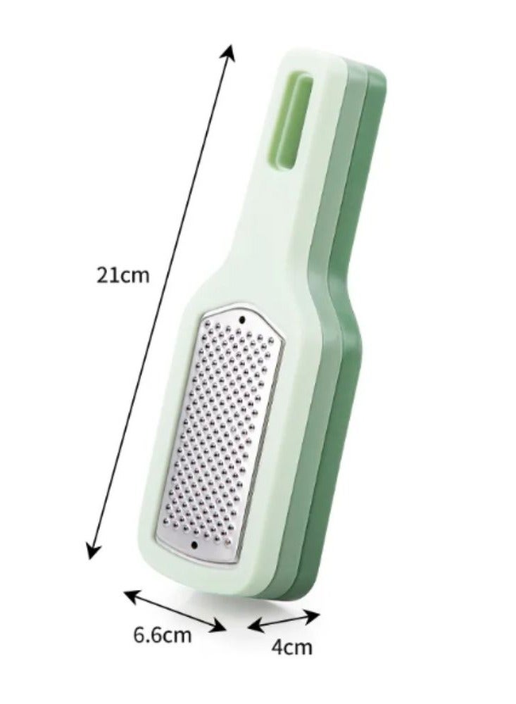 3 pieces manual kitchen grater set three-in-one overlapping design & hole for easy storage three different sharp blades plastic*stainless Steel - Image 2