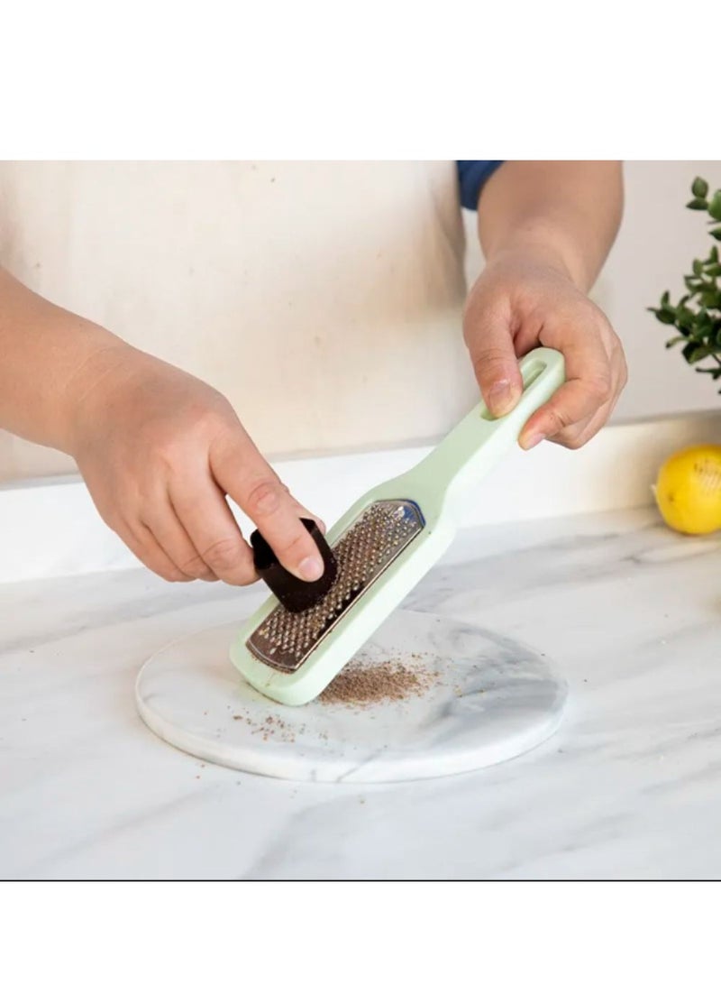 3 pieces manual kitchen grater set three-in-one overlapping design & hole for easy storage three different sharp blades plastic*stainless Steel - Image 5