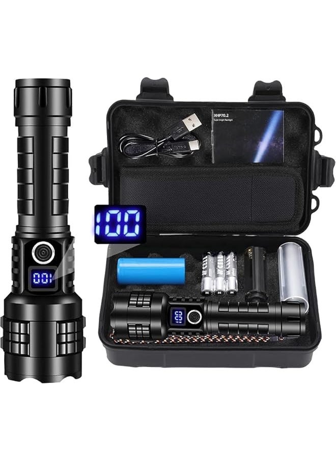 PROMASS promass Rechargeable LED Flashlights High Lumens, 20000 Lumens Flash Light Led flashlights Tactical, XHP70 Led Torch Light High Power, USB Handheld Powerful Torches for Camping Hiking Emergency  - Image 1
