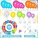 Amandir 153pcs Summer Tropical Balloon Arch Garland Kit Different Sizes 18 12 10 5inch Hot Pink Green Blue Yellow Purple Orange Rainbow Balloons for Hawaiian Luau Aloha Birthday Pool Party Decorations - Image 4