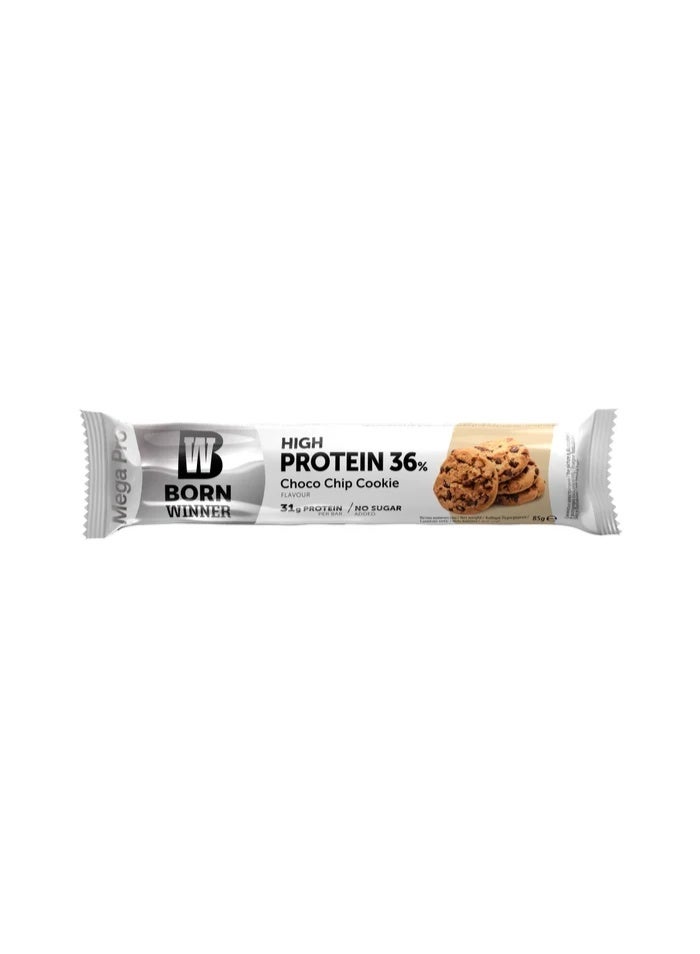 Born Winner Mega PRO Protein Bar 1 Box (12 Bars × 85g) / Cookie Chip Choco – 31g Protein Per Bar, High Protein Mega Size Multi-Layer Bar, No Added Sugar, Supports Muscle Growth, Recovery & Healthy Snacking - Image 2