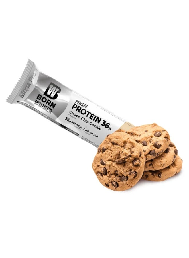Born Winner Mega PRO Protein Bar 1 Box (12 Bars × 85g) / Cookie Chip Choco – 31g Protein Per Bar, High Protein Mega Size Multi-Layer Bar, No Added Sugar, Supports Muscle Growth, Recovery & Healthy Snacking - Image 3
