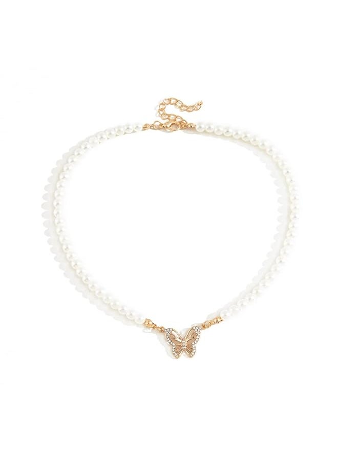 Shining Diva Fashion Stylish Pearl Chain Pendant Necklace For Women And Girls 14570Np  - Image 1